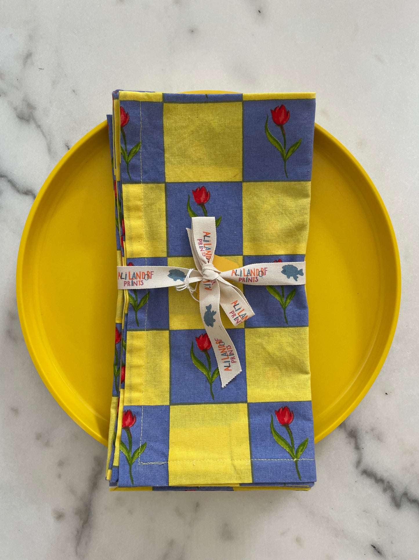 Tulip Check Dinner Napkins