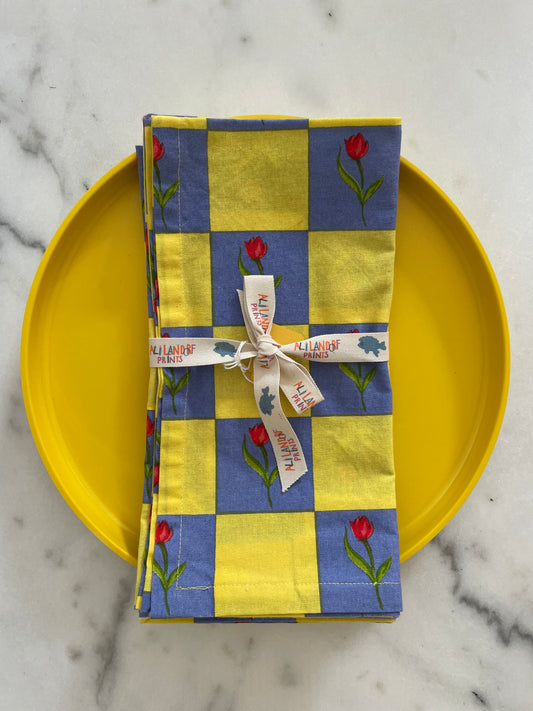 Tulip Check Dinner Napkins