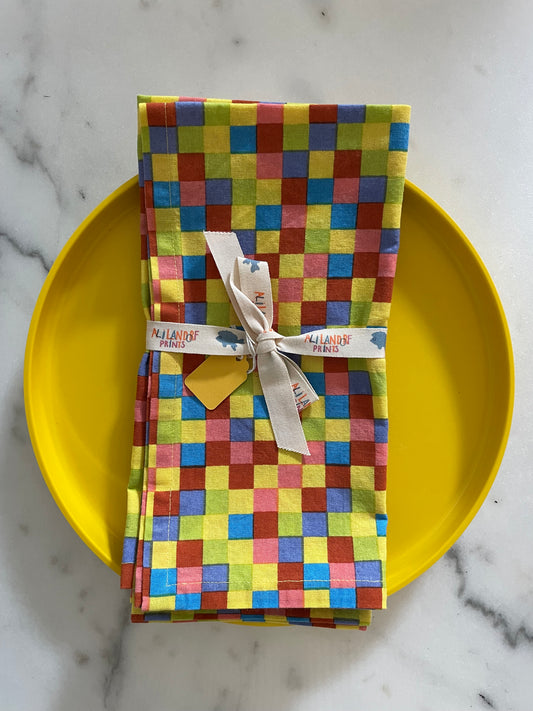 Multi Check Dinner Napkins