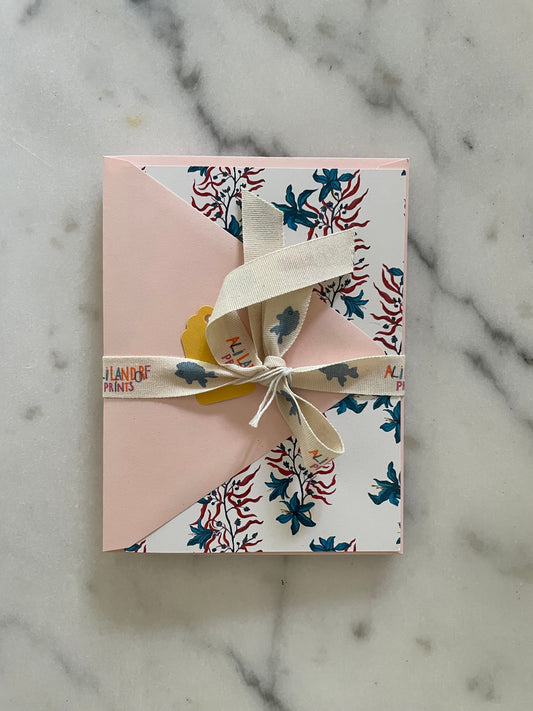 Coral Printed Notecards