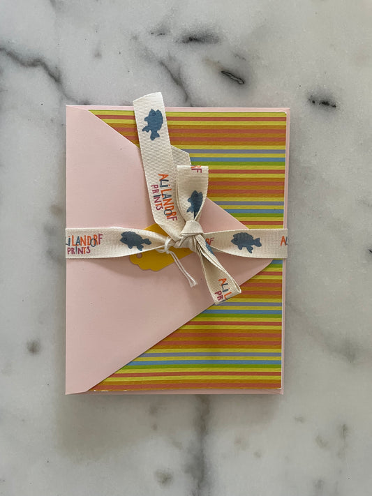 Stripe Printed Notecards